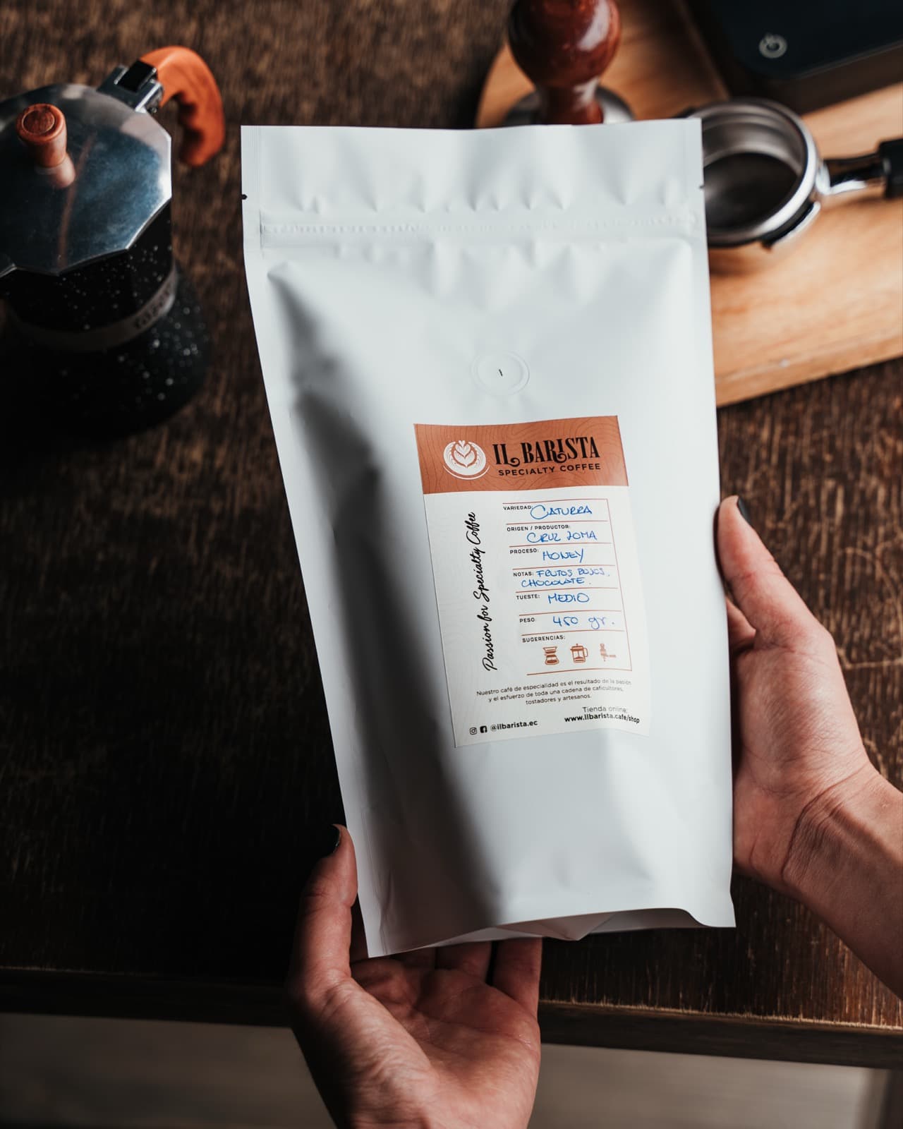 Bolsa de café en grano de especialidad Il Barista